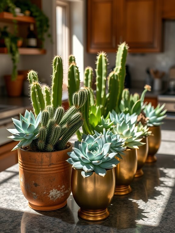 charming retro succulent display