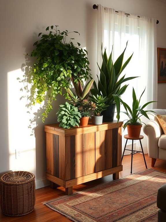 charming rustic plant display
