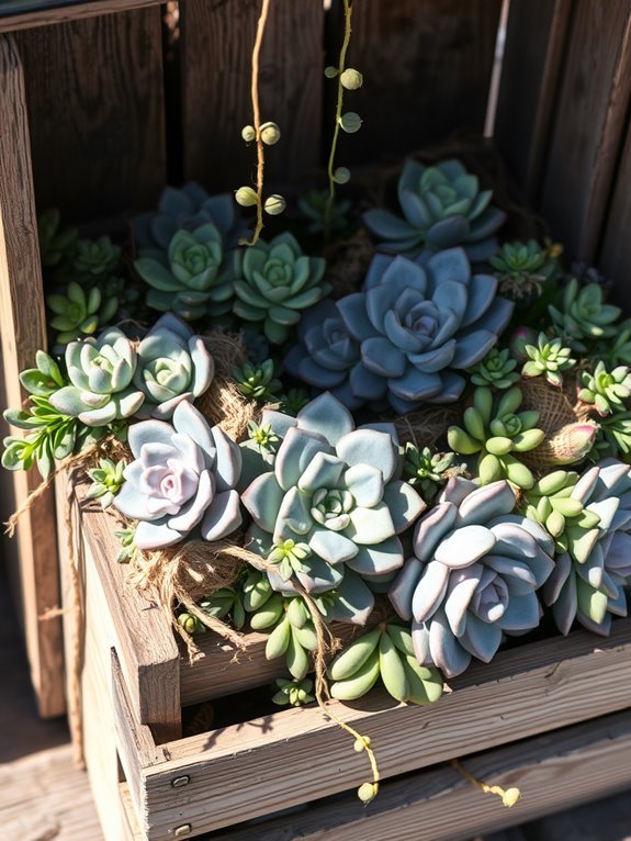 charming succulent arrangement showcase