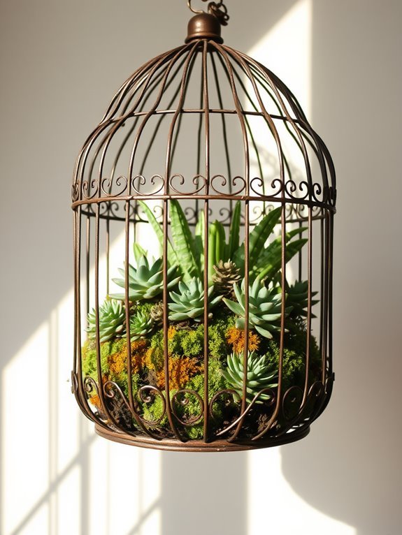 charming vintage birdcage garden