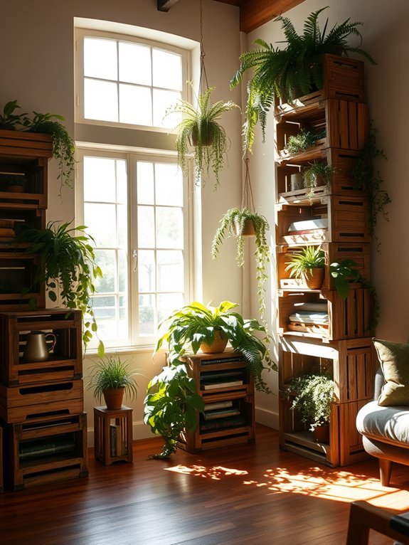 charming wooden storage solution