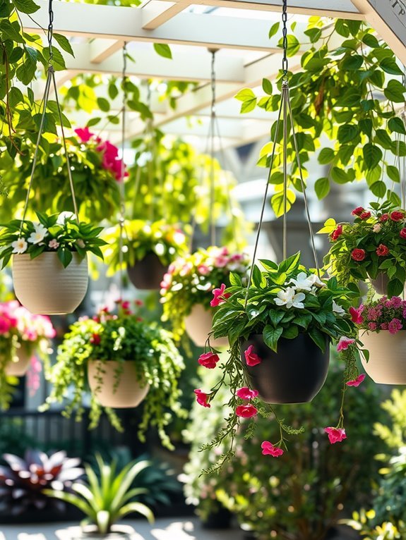 chic artificial hanging planters