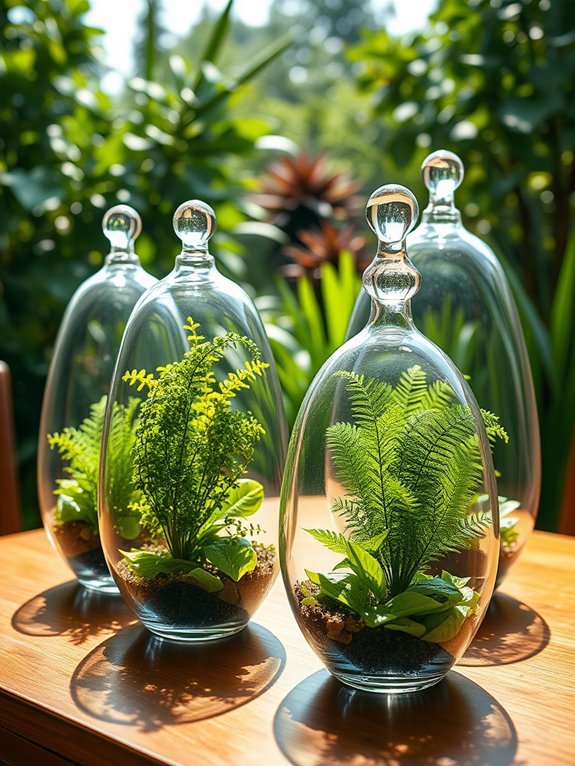 chic botanical glass containers