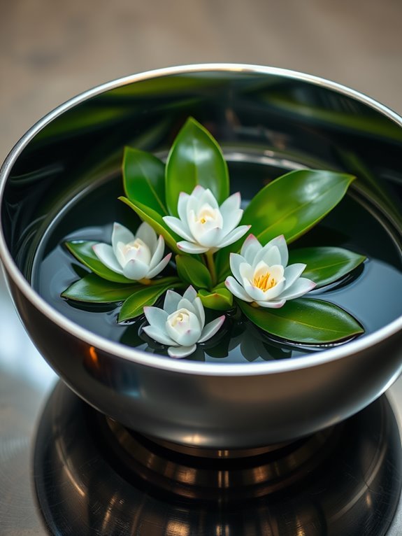 chic metallic serving dish