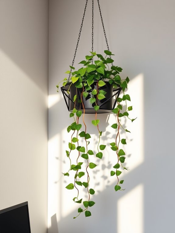 chic suspended plant holder