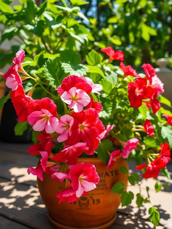 classic flowers for patios