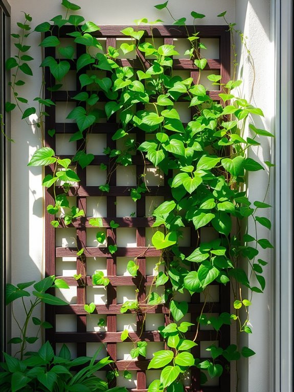 climbing plants on trellis