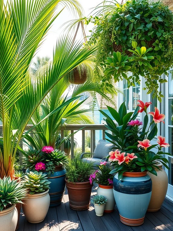 coastal inspired plant displays