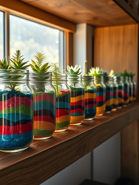 colored sand terrarium design