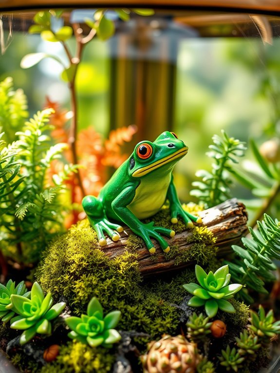 colorful amphibian decorative statue