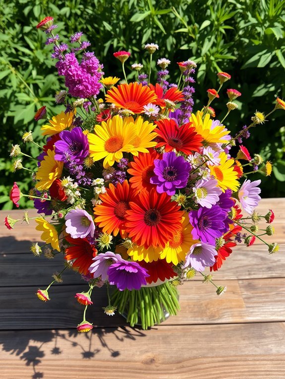 colorful blooming flower assortment