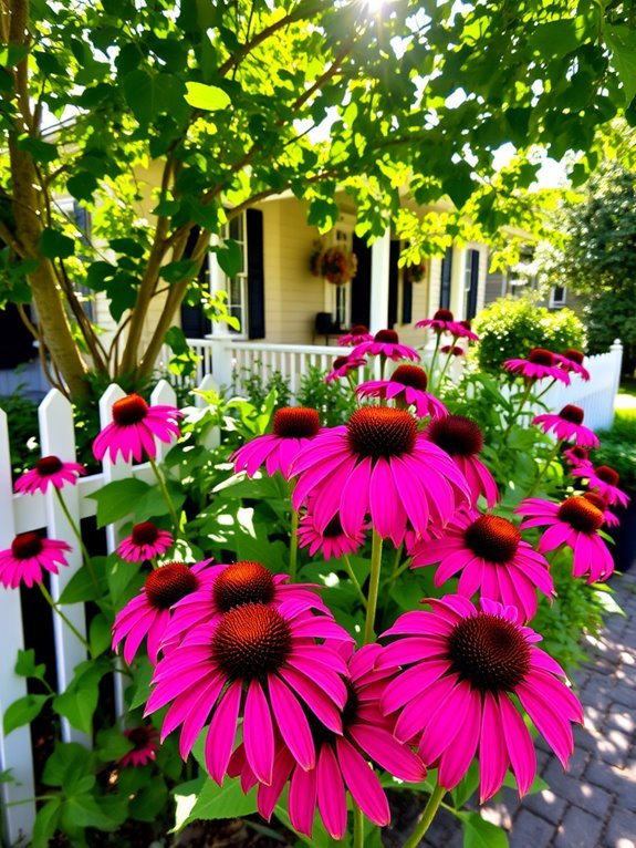 colorful blooming garden flowers