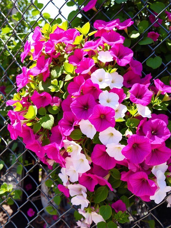colorful blooming garden flowers