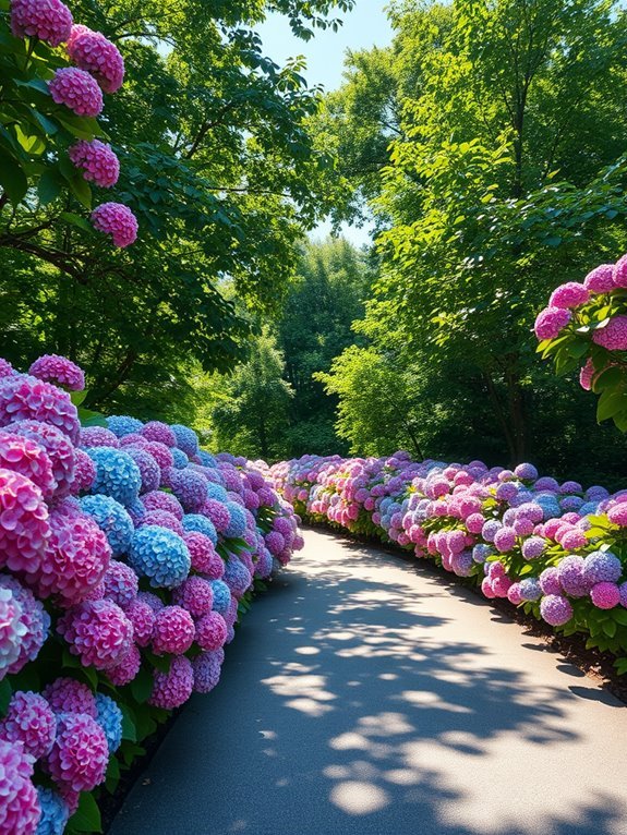colorful blooming garden flowers