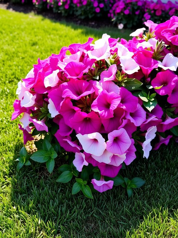 colorful blooming garden flowers
