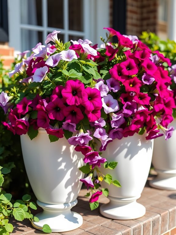 colorful blooming garden flowers