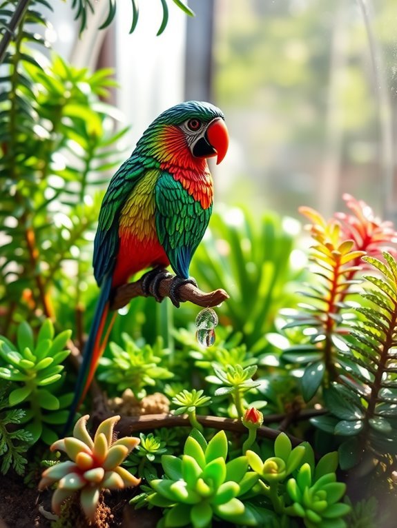 colorful decorative bird sculpture