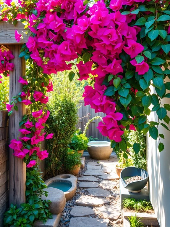 colorful faux bougainvillea flowers