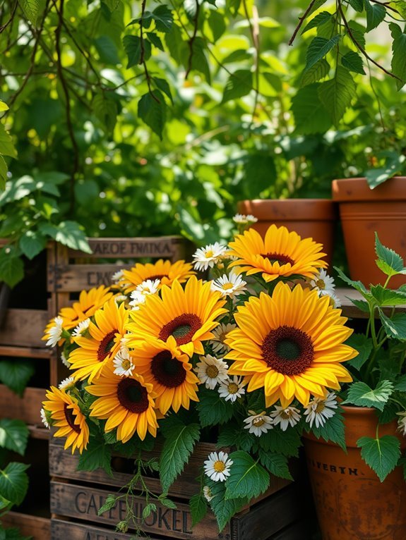 colorful floral combination mix