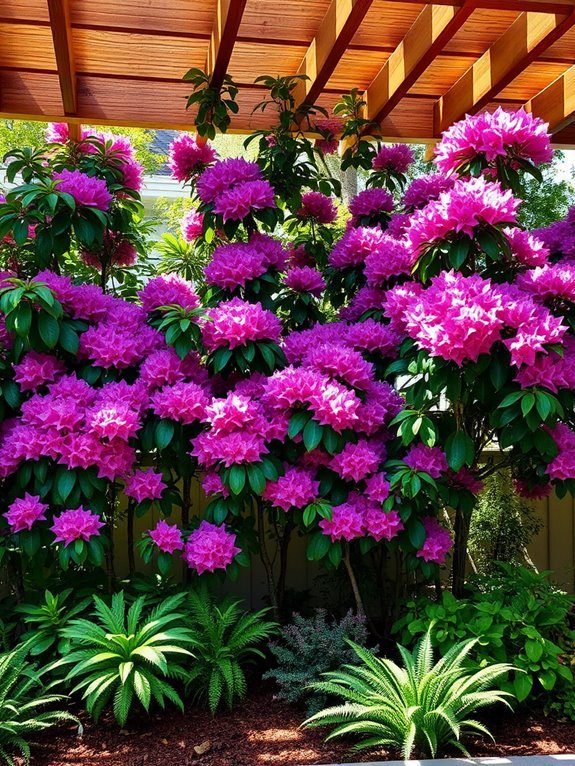 colorful flowering shrub species