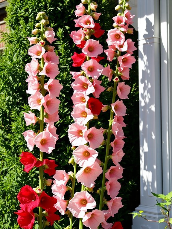 colorful garden flowers bloom
