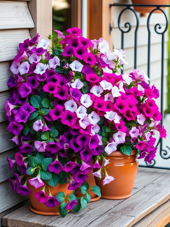 colorful garden flowers bloom