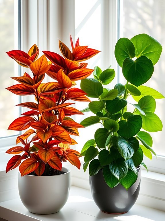 colorful indoor houseplants