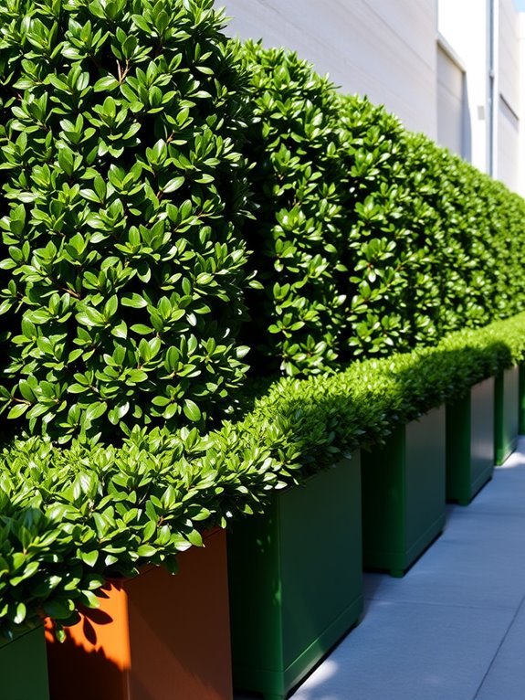 colorful outdoor plant containers