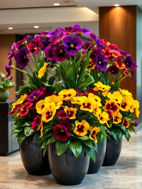 colorful spring flower display