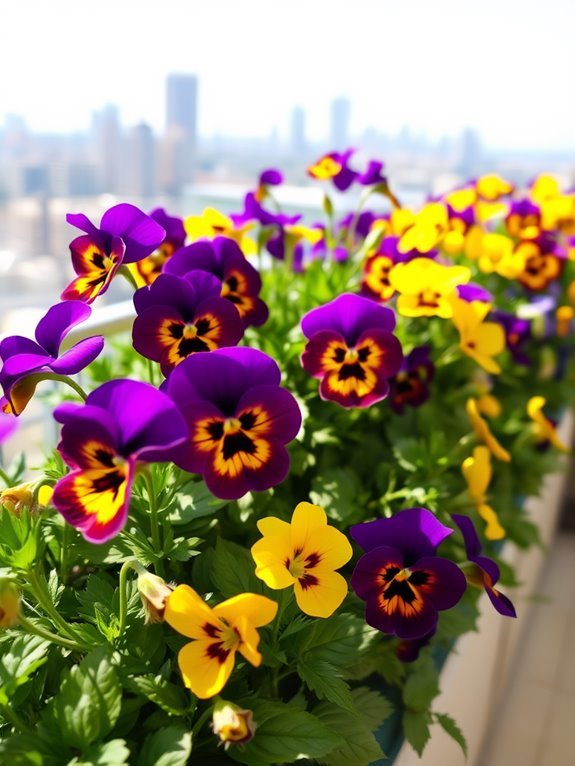colorful springtime blooming flowers