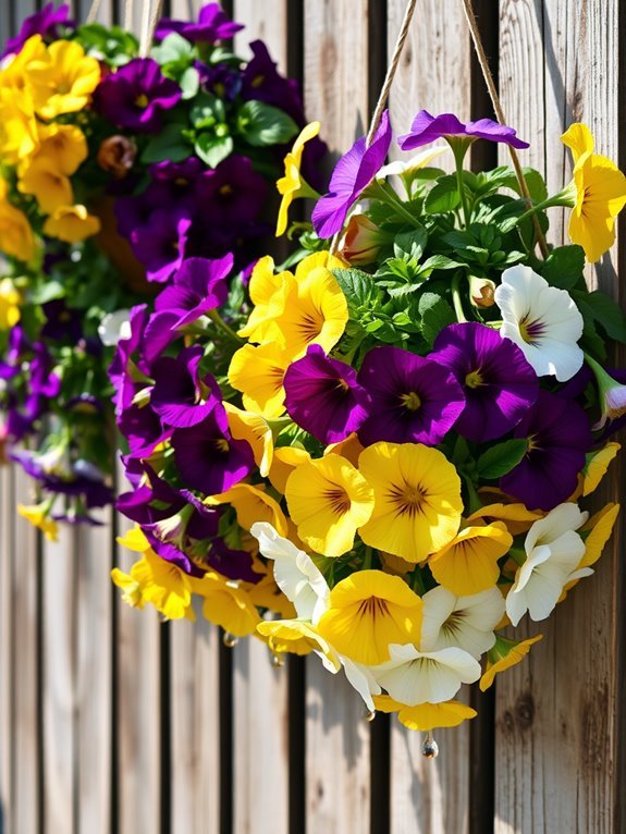 colorful springtime garden flowers