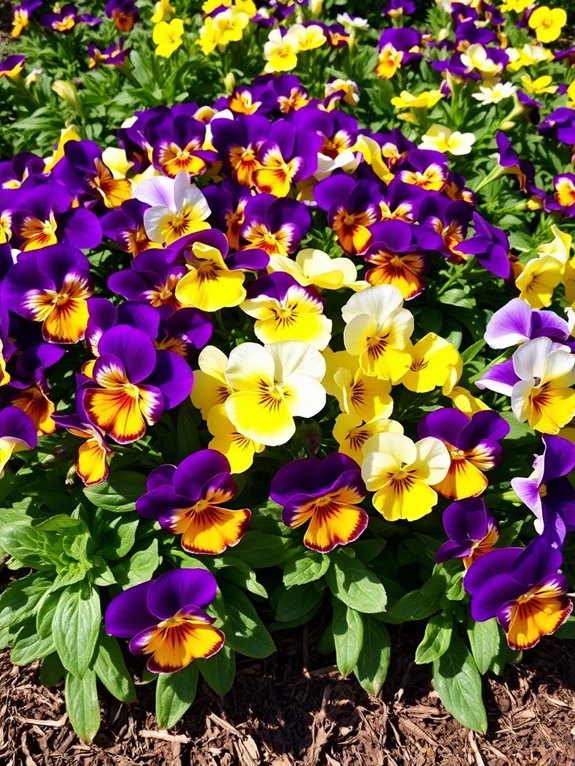 colorful springtime garden flowers