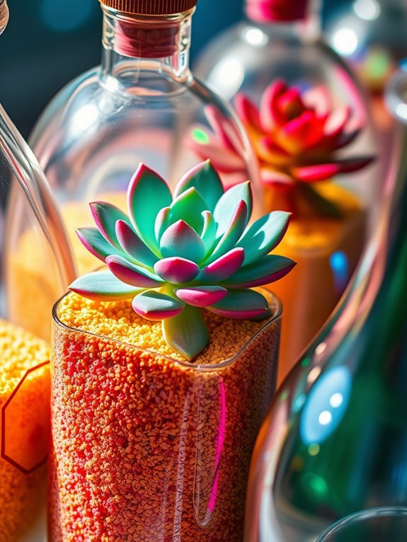 colorful succulent plant display