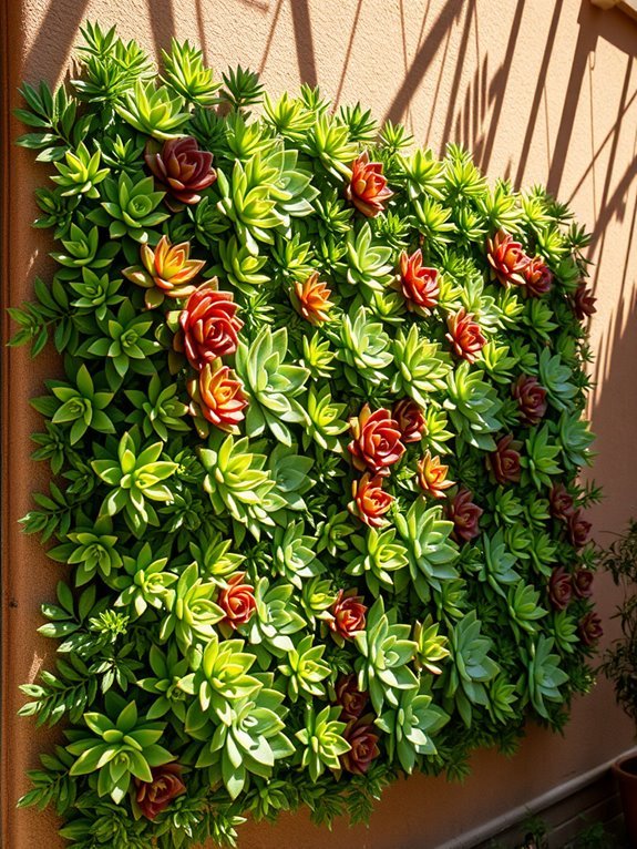 colorful succulent wall decor