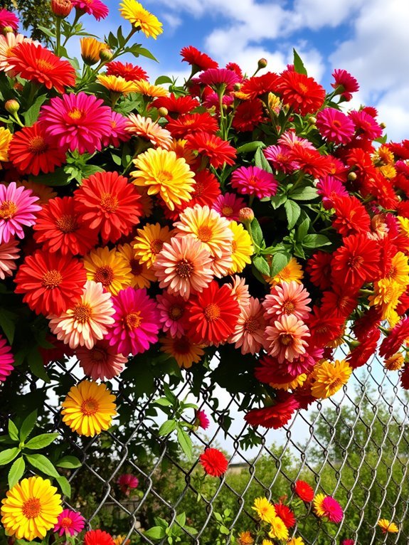 colorful summer garden blooms