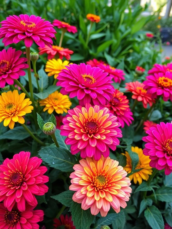 colorful summer garden flowers