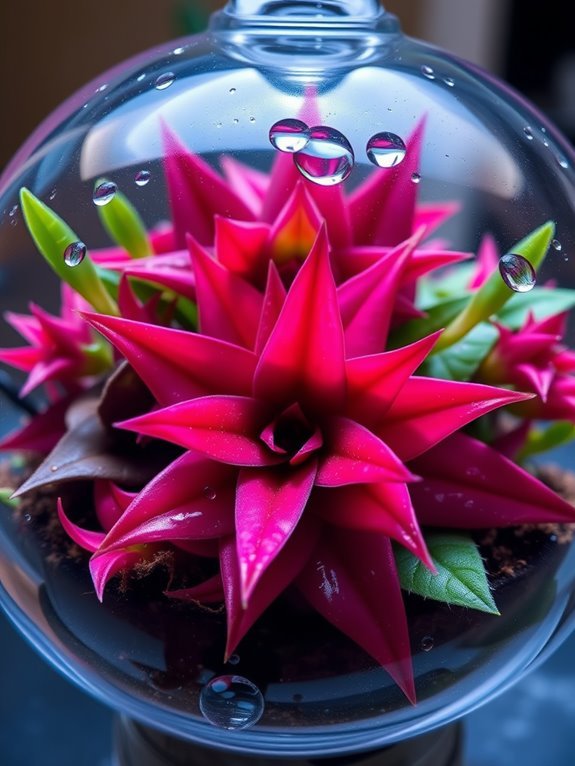 colorful terrestrial bromeliad plant