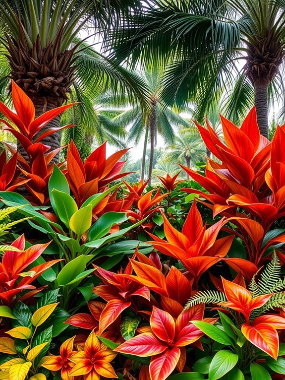 colorful tropical plant species