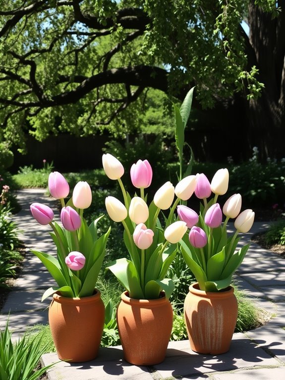 colorful tulips in harmony