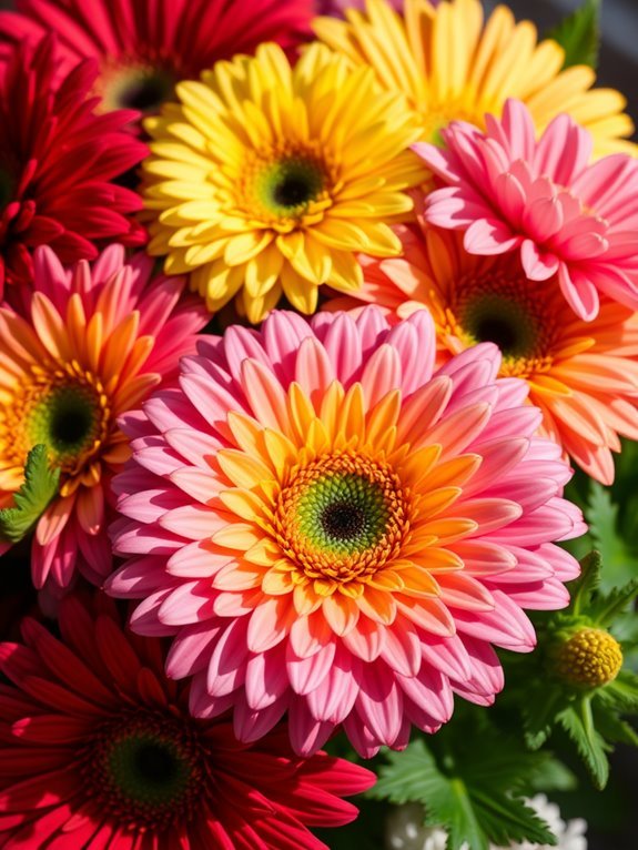 colorful vibrant flower variety