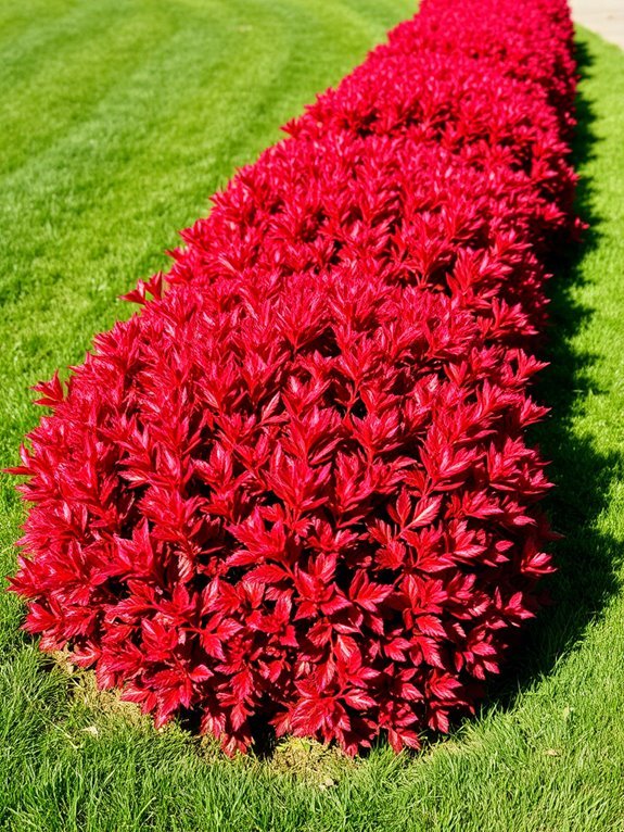 compact fiery foliage shrub