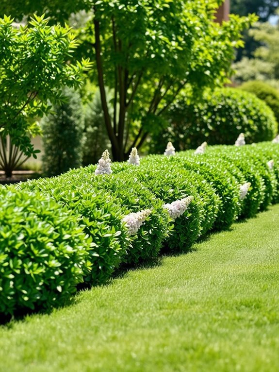 compact flowering lilac shrub