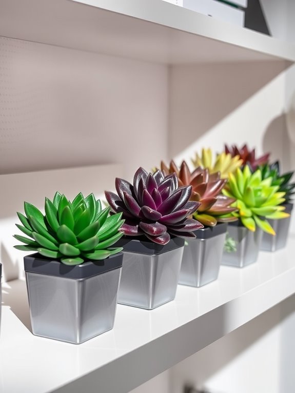compact indoor plant collection