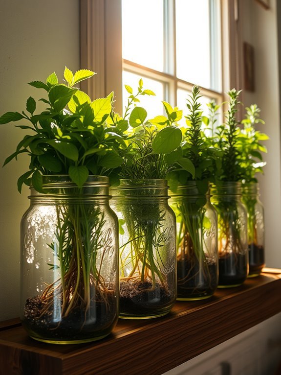companion planting in jars