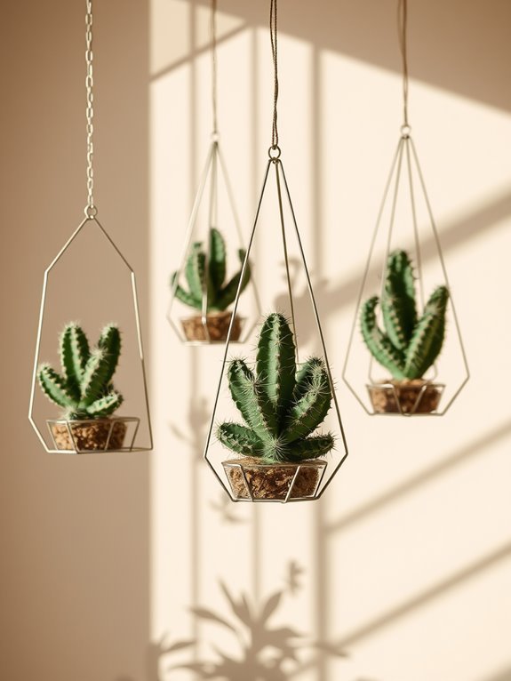 contemporary artificial cactus decor