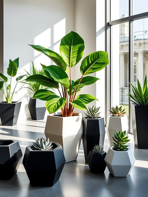 contemporary planter geometric styles