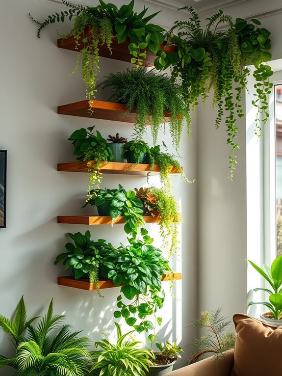 corner shelf for plants