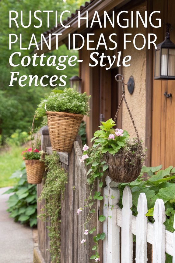 cottage style fence plant decor