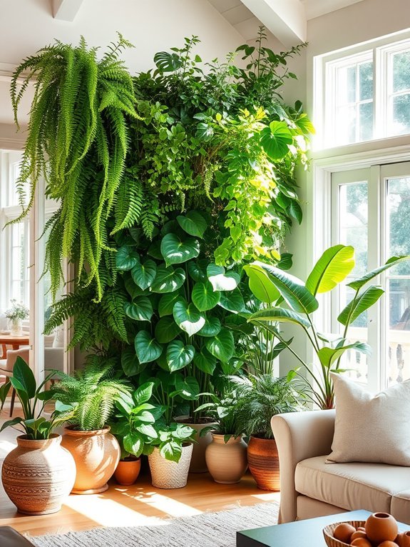 cozy indoor plant corner