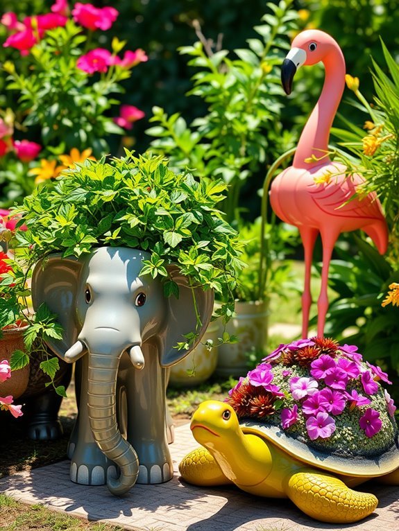 creative animal planters design